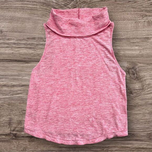 We The Free Pink Sleeveless Tank Top Size S Preowned Chic Turtleneck Tank Top - Picture 1 of 5